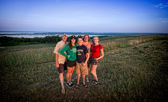 Wilson Family at Sunset in Sutton's Bay, MI