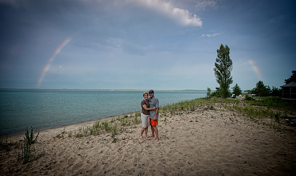 Pilditch Loads under the Rainbow in Sutton's Bay, MI