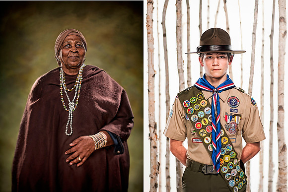 Moma Peggy and Eagel Scout, Will Jackson Studio Portrait